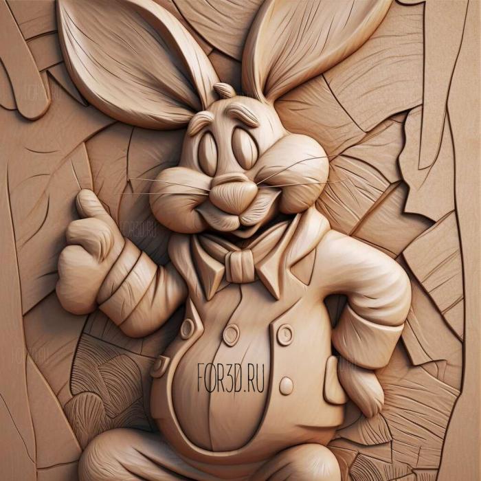 bugs bunny 3 stl model for CNC